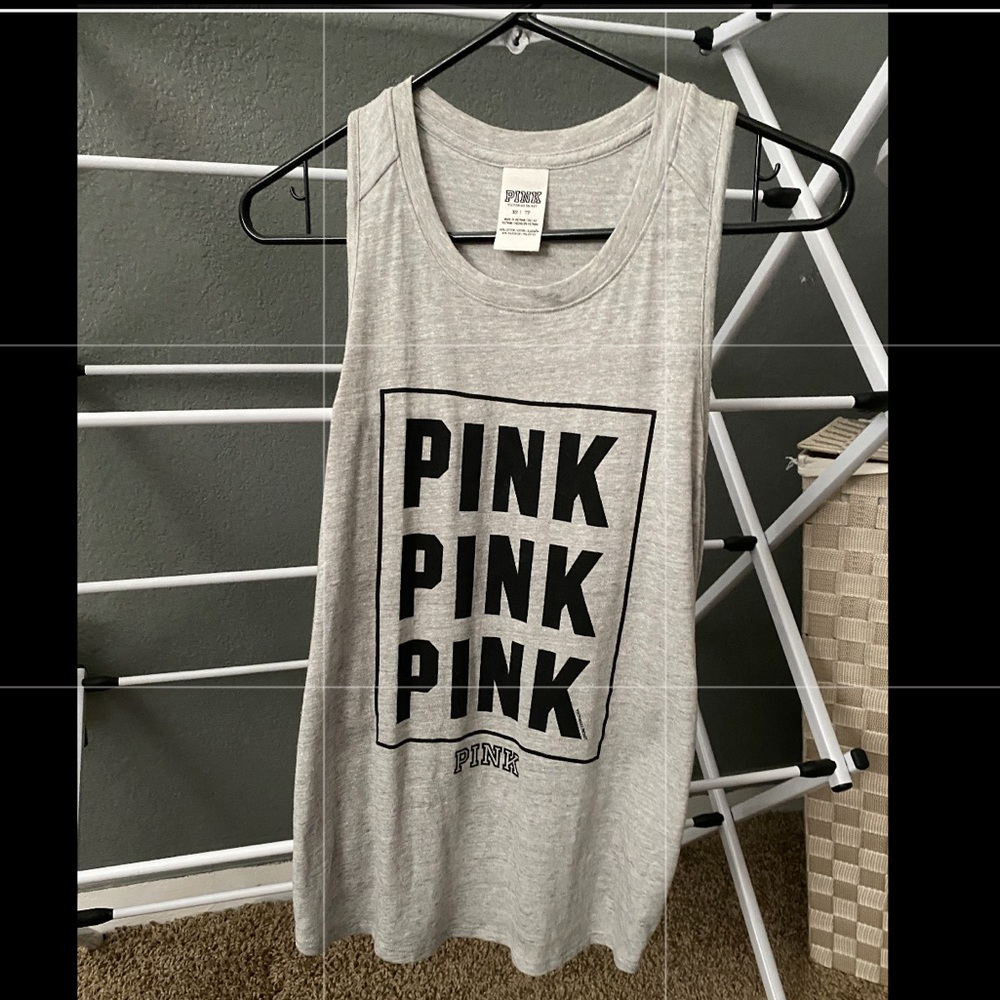 Victoria secrets PINK tank top grey and black